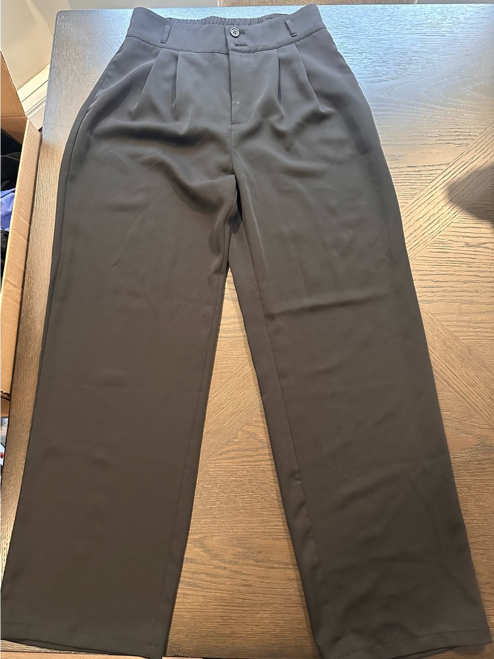 HALARA Black Pleated Men's Dress Trousers